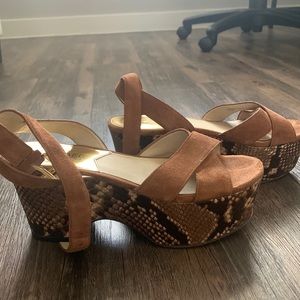 Michael Kors snakeskin wedge